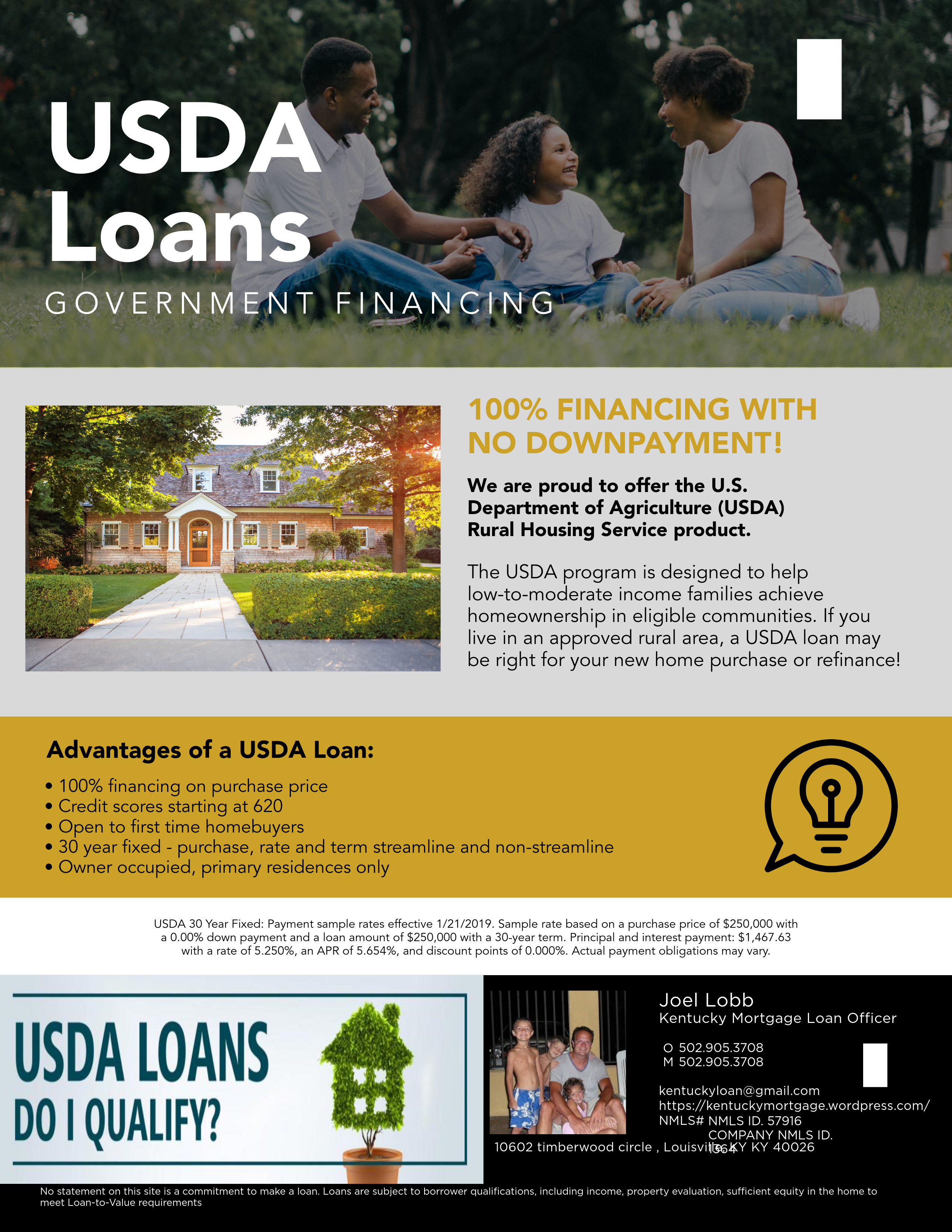 Joel Lobb Mortgage Loan Officer Individual NMLS ID #57916 American Mortgage Solutions, Inc. 10602 Timberwood Circle Louisville, KY 40223 Company NMLS ID #1364 click here for directions to our office Text/call: 502-905-3708 fax: 502-327-9119 email: kentuckyloan@gmail.com https://www.mylouisvillekentuckymortgage.com/